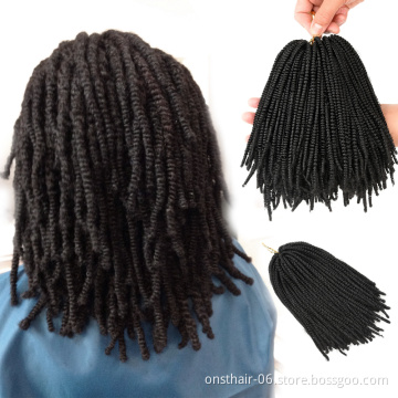 Onst 8inch 50strands Nubian Twist Crochet Braids Ombre Synthetic Braiding Fluffy Twis Bomb Twist Braid Hair Extension Twists